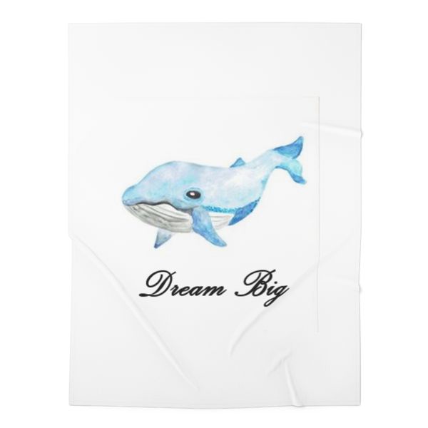 Blue Whale Fleece Blanket 70x100cm