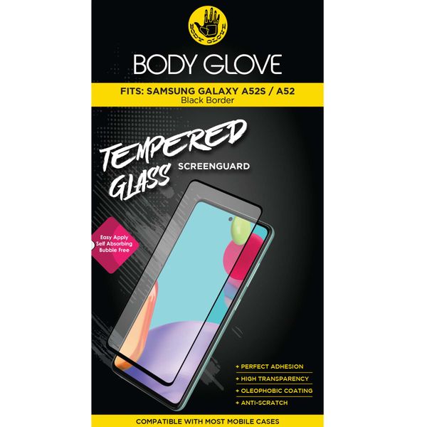 Body Glove Samsung Galaxy A52S/A52 Tempered Glass Screen guard-Black