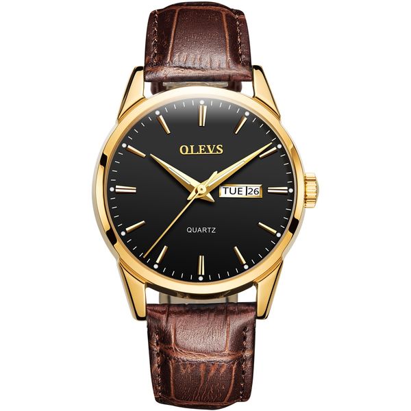 OLEVS Men Quartz Watch (Brown)