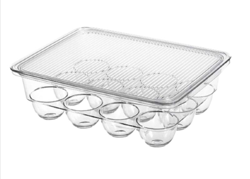Egg Holder 12 Egg 22x16x8cm Transparent - Storage Solutions