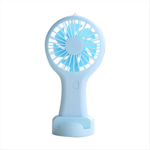 Blue Portable Mini Handheld Fan Usb Rechargeable Fan