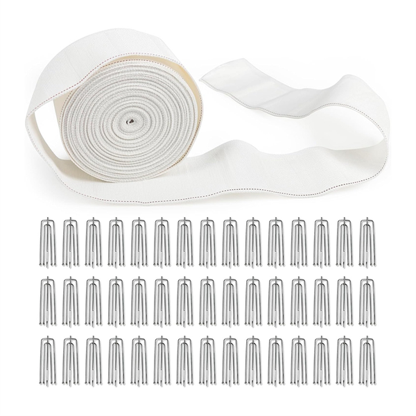 Curtain Pleat Tape, 10 Meters/11 Yards Pleater Tape for Curtains with 30 Pc