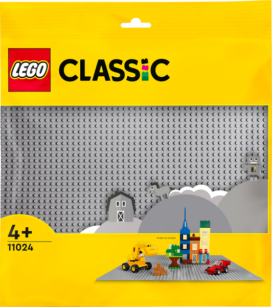 LEGO® Classic Building Blocks Grey Baseplate Set for Kids 11024 - 1 Piece