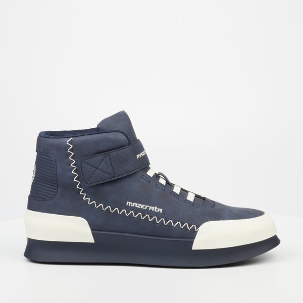 Mazerata Men Navy Round Toe Tpr Sole Boots image
