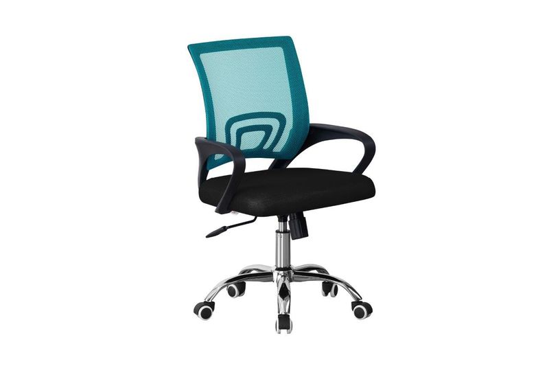 TOCC Tippy Mod Operator Chair with Chrome - Turquoise and Black