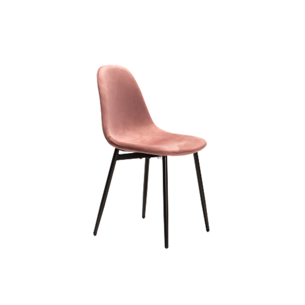Ava Velvet Dining Chair - Blush