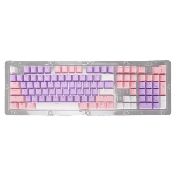 Keycaps Mechanical 107 Key Translucent Pink