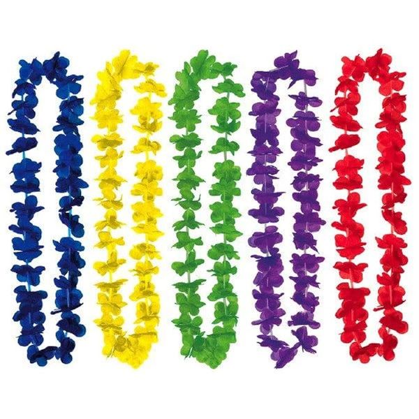 3 Pack Hawaiian Party Theme Garlands Necklace Party Decor 6 Various Colors