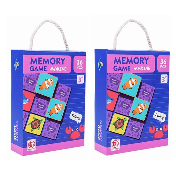 Brain Boosters Memory Match Memory Game - Blue - Pack of Two - 36Piece