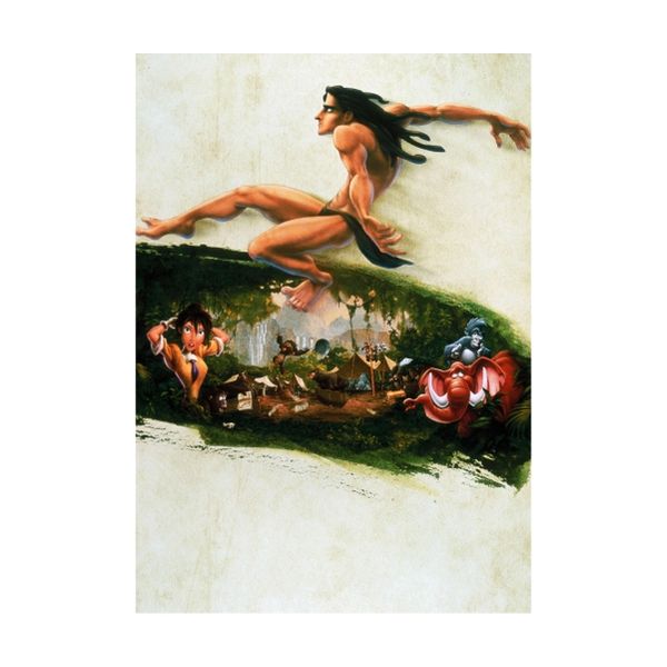 Tarzan Abstract Family Having Fun - A1 Poster