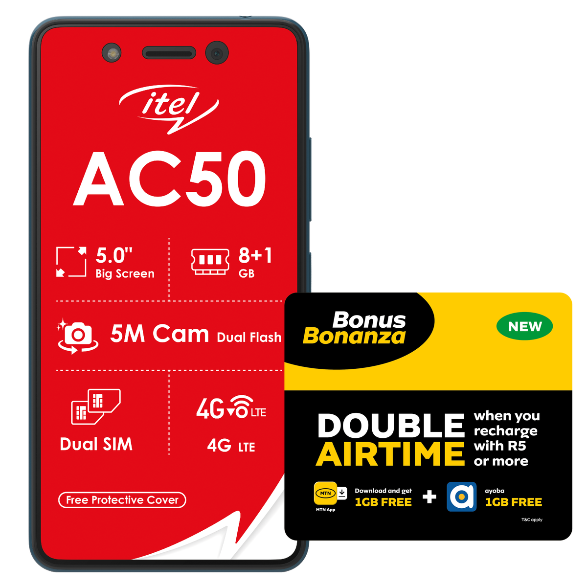 Itel AC50 32GB LTE Dual Sim - Blue(NL) + MTN SIM KIT & LTE Device Promotion