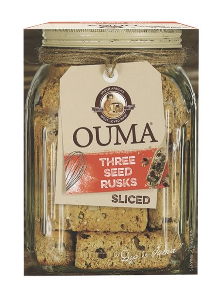 Ouma Three Seed Sliced Rusks 450g