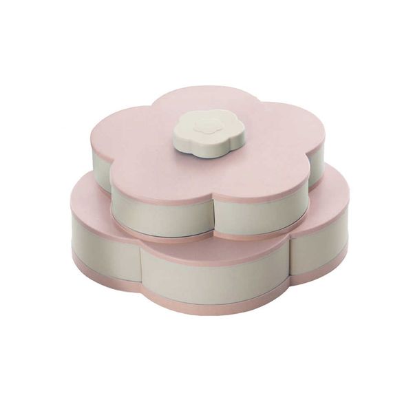 Pattern Rotating Double layered Candy Box - Pink