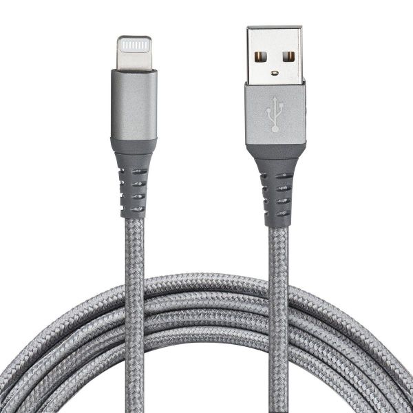 Premium USB to LIGHTNING Braided Data sync &amp; Charging Cable - 3 metres