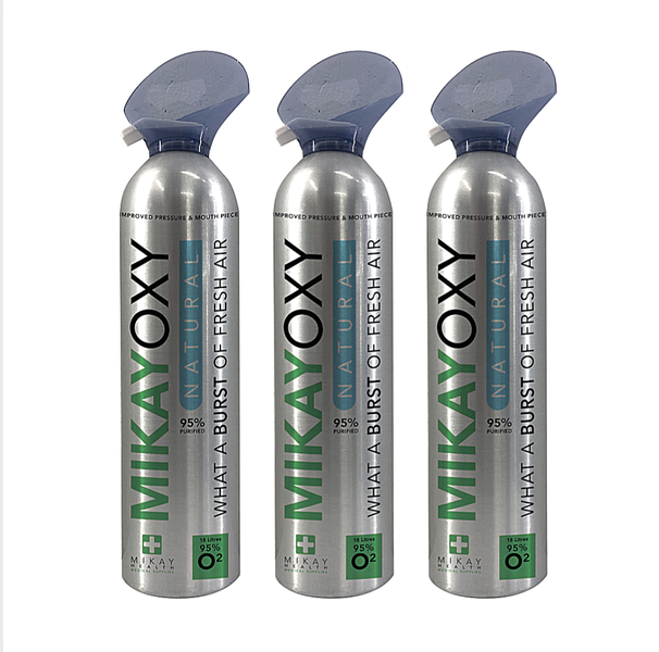 MikayOxy 95% Oxygen 18L x 3 (Pack of 3)