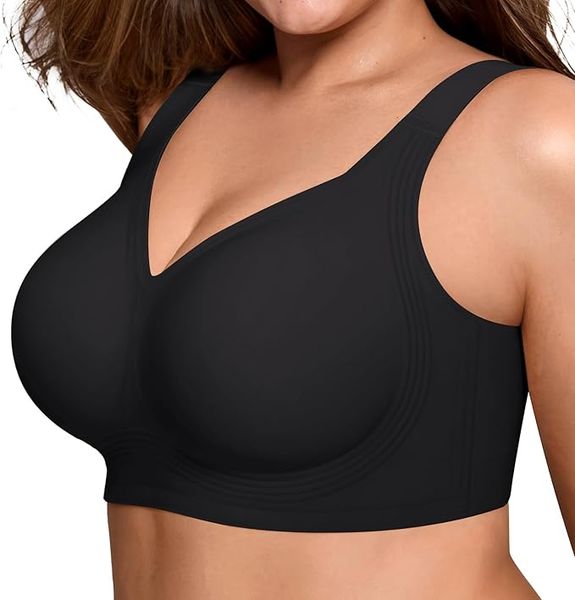 Sandycare Seamless Push-Up Bra for Women Supportive Wire-free Full Coverage