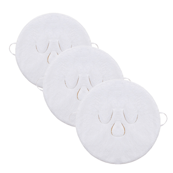 3 Hot Compress Towel, Three Hole Ear Hanging Facial Steam Towel