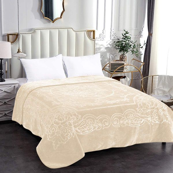 Luxury Creamy Beige Mink Blanket 220 x 200cm - Warm Winter