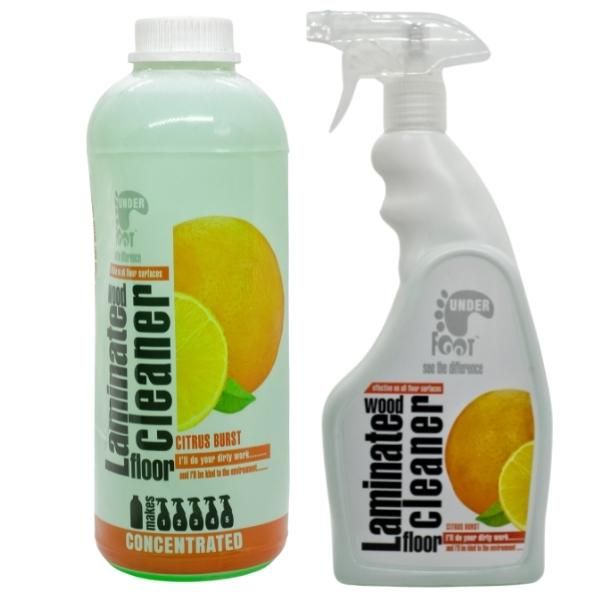 Under Foot Laminated Wood Floor Cleaner 750ml and 1L Refill
