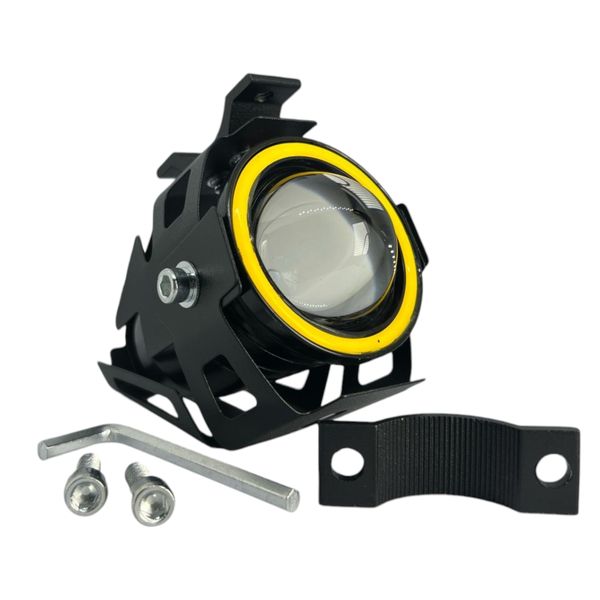 Motorcycle Angel Eye Spotlights, 15W, 3000LM, 3-Mode Beam, Waterproof IP65