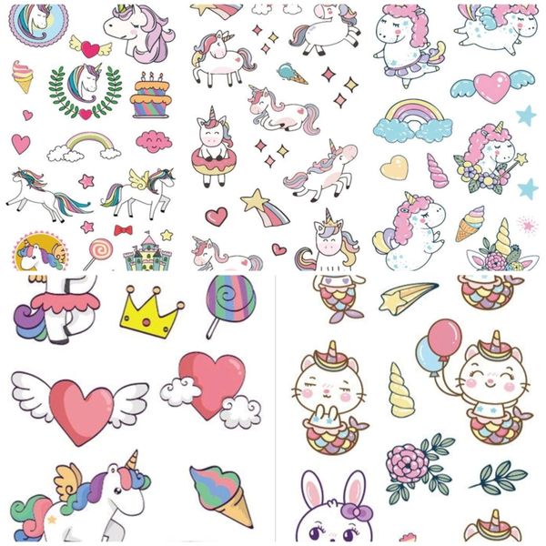 Kids Tattoos Cartoon Range - Unicorn Squad