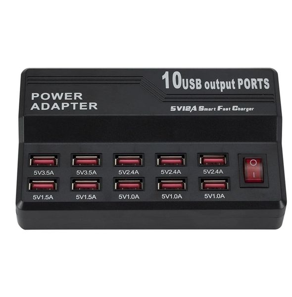10 Port USB Charging Station, 60W Multiple USB Charger Station,Multi Ports
