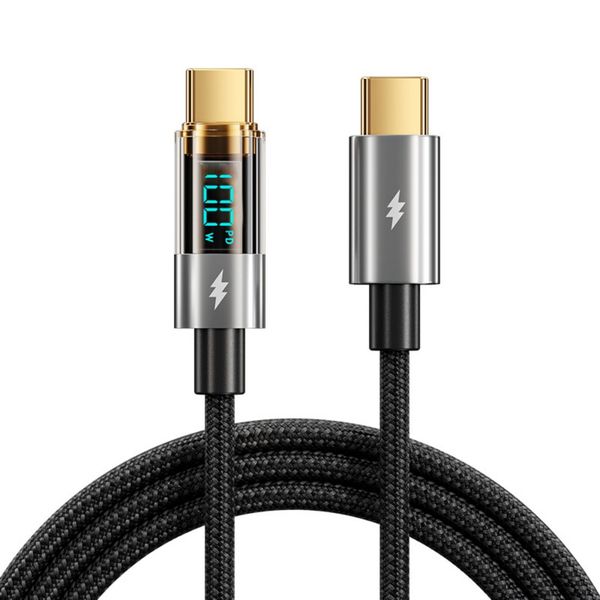 1.2M USB C Cable with Display 100W Fast Charging Data Transfer
