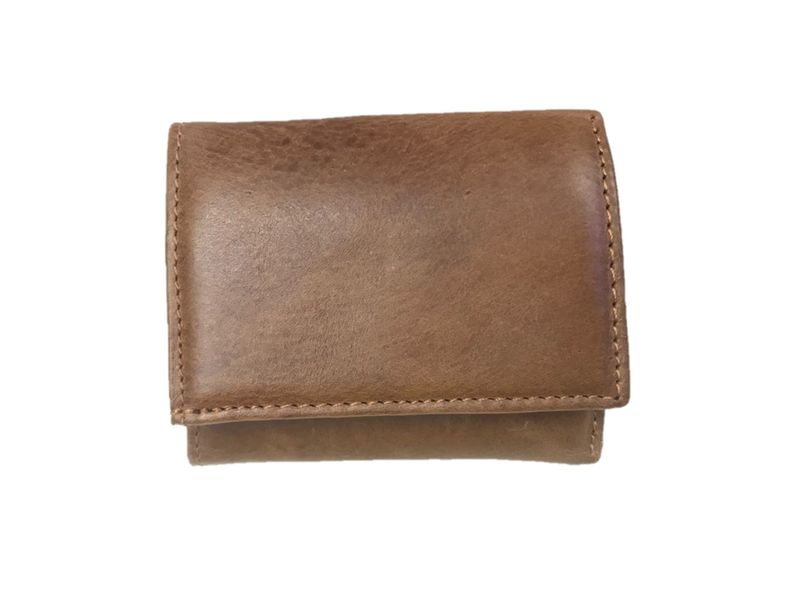Men's Trifold Genuine Leather Wallet - Brown