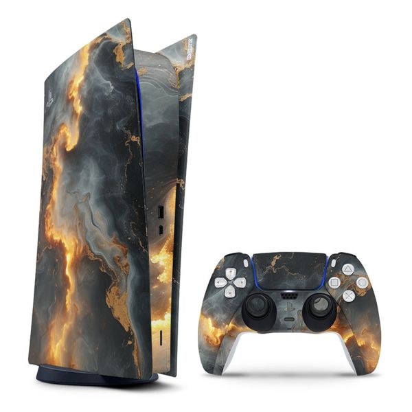 Decal Skin Compatible with PS5 Digital - Marbled Deep Glow (Decal Only)