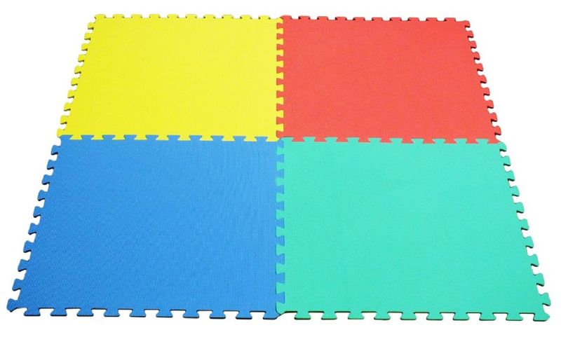 EVA Foam Gym Indoor &amp; Outdoor Interlocking Floor Mat - 4 Pieces
