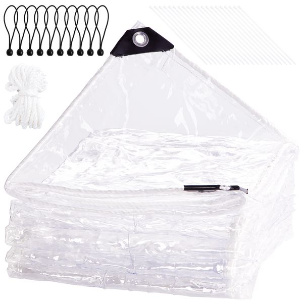 Chenshia Transparent Weatherproof Tarp Cover Heavy Duty Outdoor Garden Tent