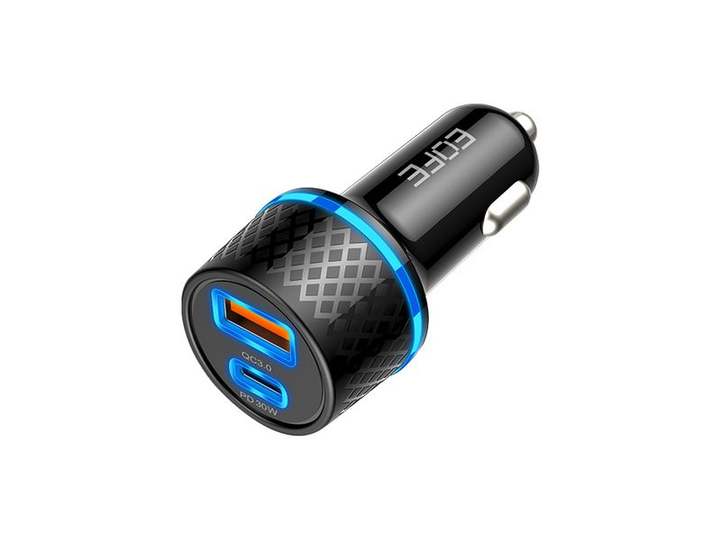 EOFE F502 Car Charger - Dual USB Fast Charge, Compact &amp; Reliable