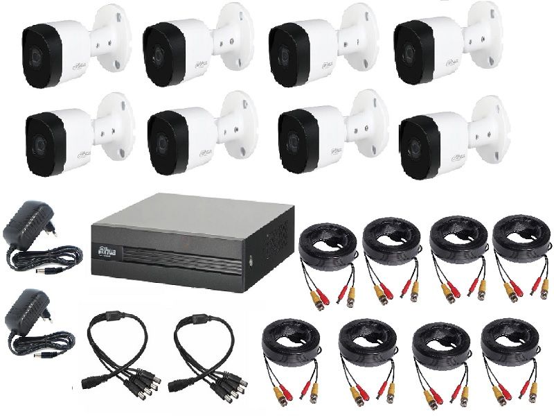 DAHUA 8 Channel DVR &amp; 8 Bullet Cameras DIY CCTV Kit