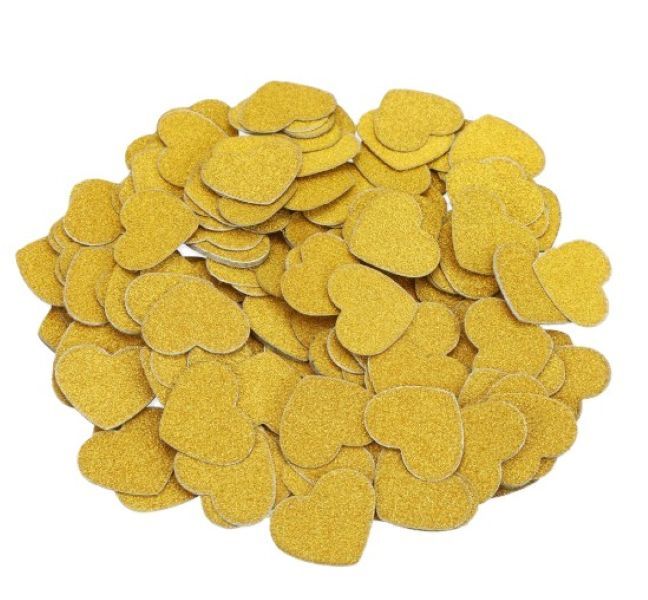 100 pcs Golden hearts confetti