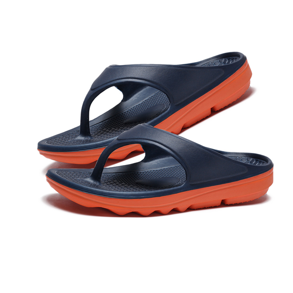 Blue, Orange EVA Slippers Men's Summer Arch Support Platform Sports Beach