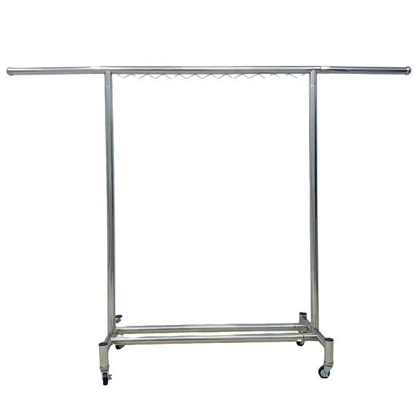 Stainless Steel Garment Rack Clothes Stand with Casters