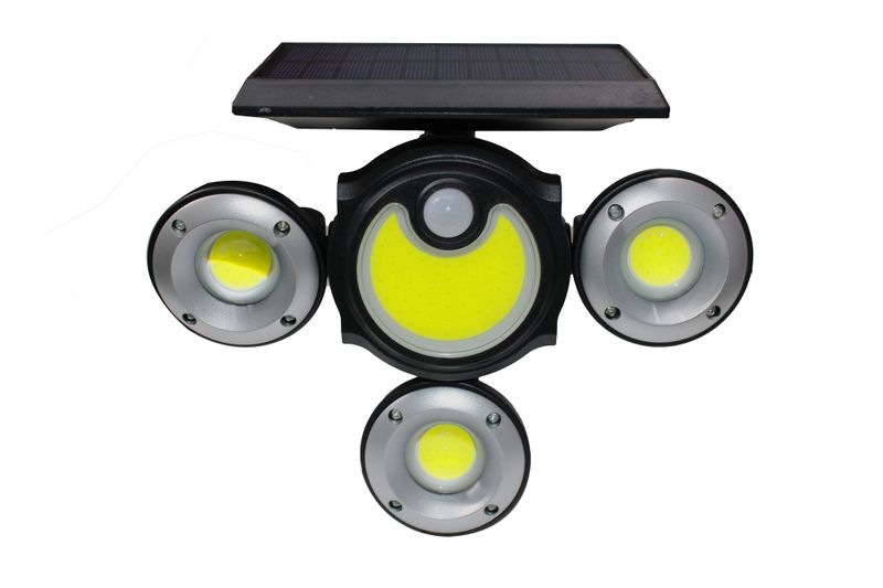Solar Powered Induction Light with 3 Retractable side Lights 103 LED + COB