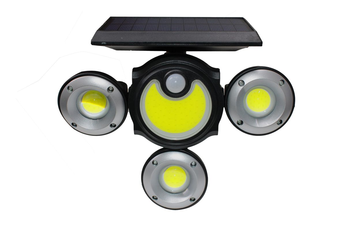 Solar Powered Induction Light with 3 Retractable side Lights 103 LED