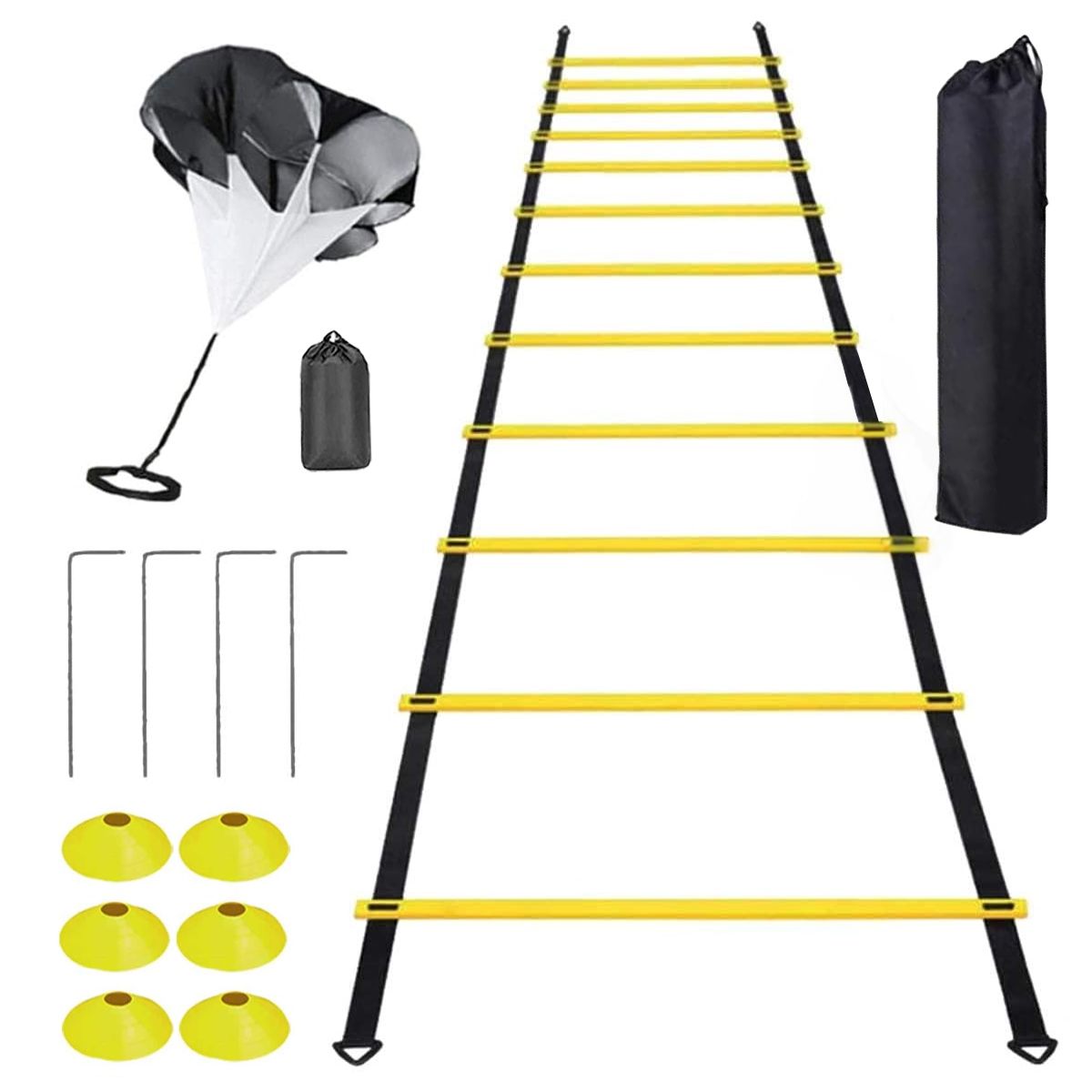Soccer Training Speed Cone Agility Ladder Kit-6m