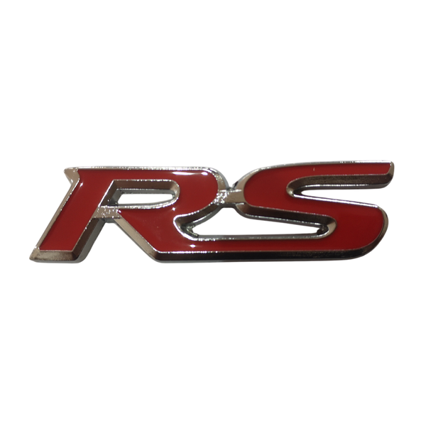 RS Red &amp; Chrome Aluminum Badge