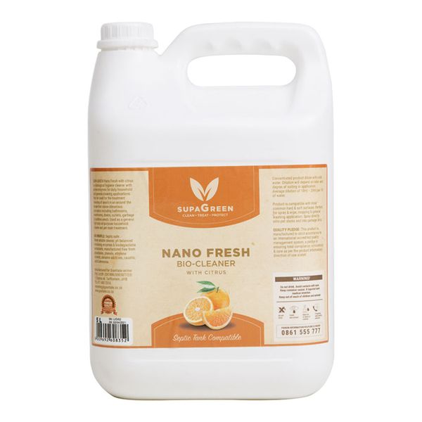SUPA GREEN Nano Fresh Eco Friendly Bio-Cleaner With Citrus 5 Litre