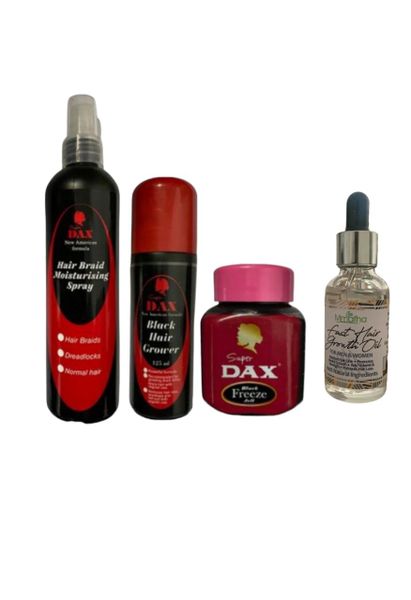 Dax Moisturizing Hair Spray &amp; Black Hair Growe &amp; Freeze Gel &amp; Fertilizer