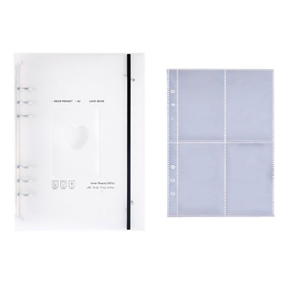 10-Pack A5 DIY Memory Folders - White Cover with Pockets &amp; Refillable Pages