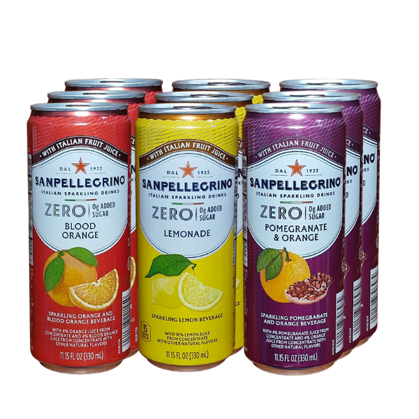 San Pellegrino | Blood Orange &amp; Lemonade &amp; Pomegranate | 330ml | 9 Pack