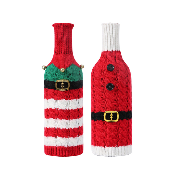 Christmas Covers for Wine Bottles Wine Bottle Decoration Sturdy Knit Bottle