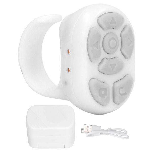White Ring Remote For Selfies And eBook Reading