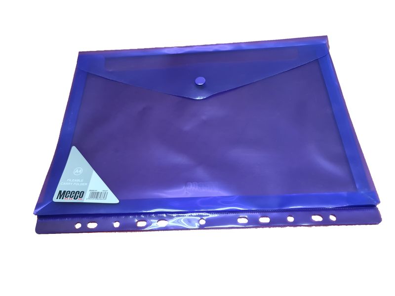 Meeco A4 Fileable Carry Folder - Violet
