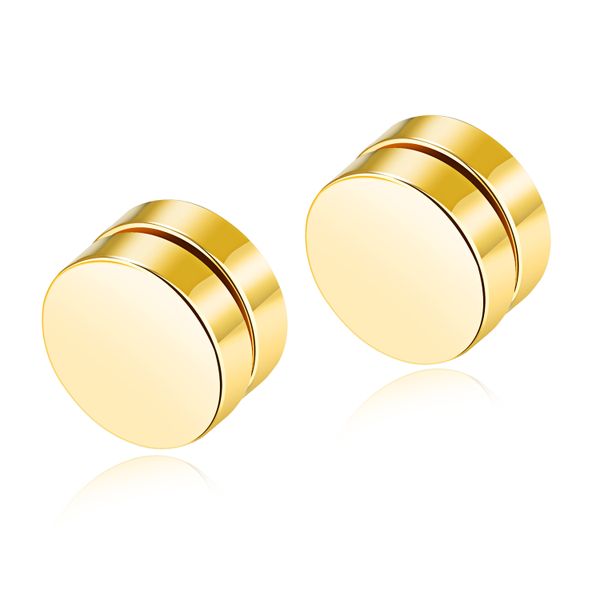 Men;s Gold Magnetic Stud Earrings (ER-GE348-GO-A8)