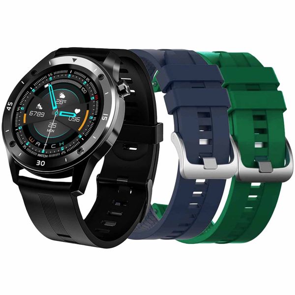 FocusFit Pro-F22 Smartwatch &amp; Fitness Tracker with 3 Silicone Straps