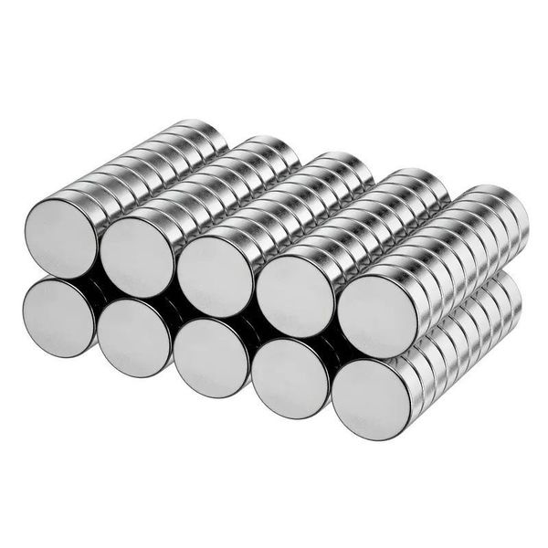 100-Piece Mini Silver Magnet Discs for Whiteboards, Fridges &amp; Filing